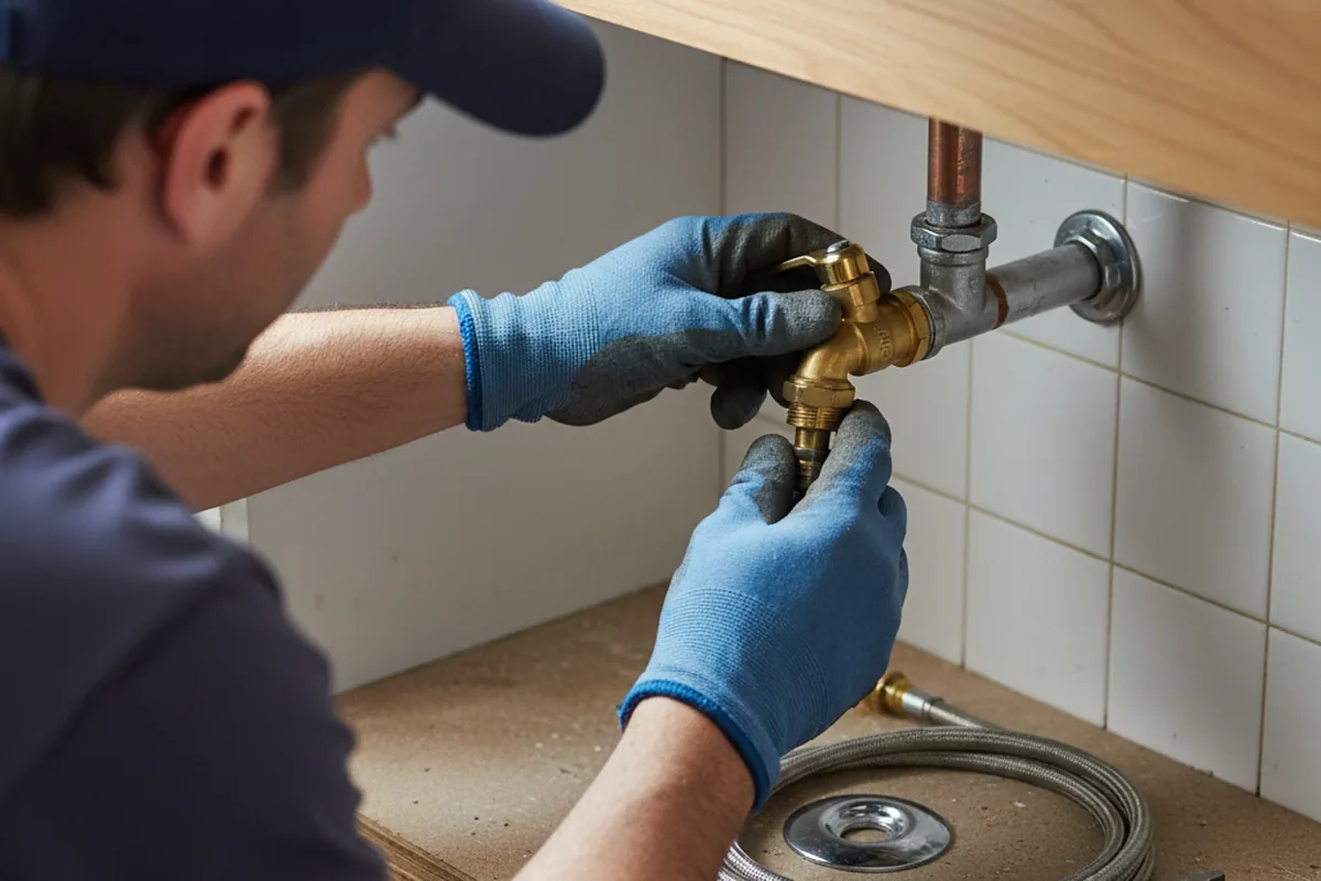 Shutoff valve and fitting work during Emergency Plumbing in Delaware